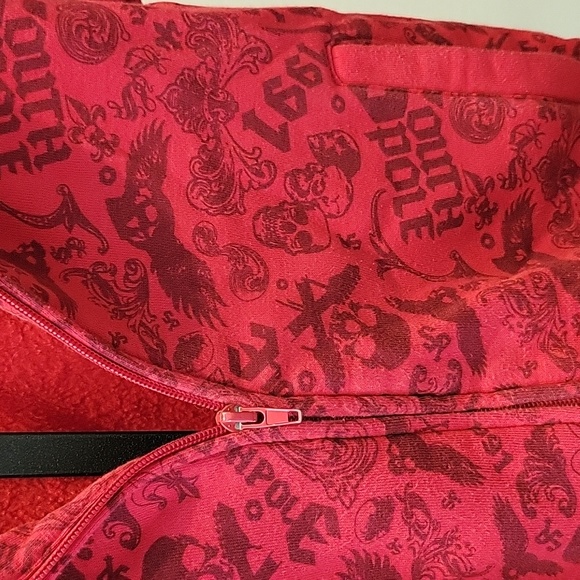 SOUTHPOLE ZIP-UP   BOYS/GIRLS HOODIE, RED/BLACK FLEECE LINED, SM 8-10 - Picture 5 of 7